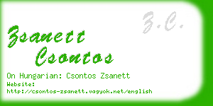 zsanett csontos business card